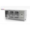 独立式不锈钢风冷厨房食品三门玻璃门速冻制冷工作台柜小型平台柜