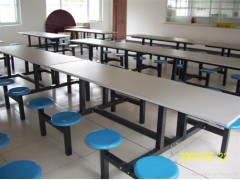供应福建地区玻璃钢连体餐桌椅 工厂/学校食堂餐桌 现货供应
