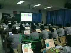 多媒体电教室会议 翻转电脑桌学校学生电脑桌 智能办公桌