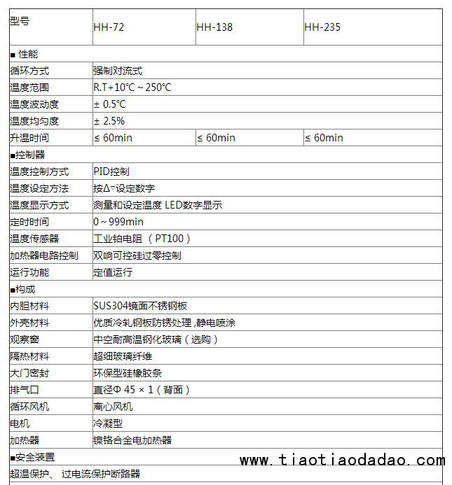 干燥箱 参数1