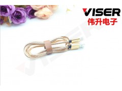 VISER安卓数据充电线锌合金金属软管弹簧管数据线