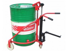 手动油桶搬运车 液压油桶小推车 手动液压搬运式油桶叉车