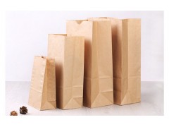 山东济南厂家生产定制方底纸袋 食品打包袋 防油汉堡纸袋