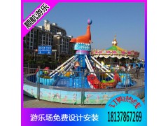 新款游乐8臂海豚戏水，郑州顺航儿童游乐海豚戏水