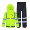 反光雨衣，路面执勤安全雨衣，荧光绿反光雨衣价格