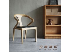 西安桌椅咖啡厅实木椅子生产定制