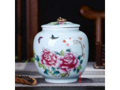 景德镇陶瓷茶叶罐厂家 半斤装一斤装储存陶瓷罐定制
