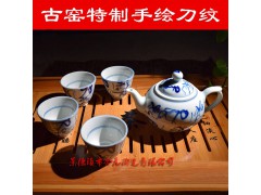 节日礼品陶瓷茶具批发，景德镇手绘茶具盖碗订做厂