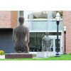 南宁 广场不锈钢镂空人物雕塑 抽象坐姿隐形人物雕塑摆件