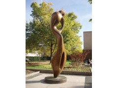 洛阳 不锈钢电镀抽象雕塑 公园绿化仿铜摆件