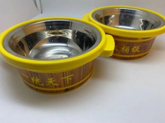 上海壹粤密胺木桶饭餐具，湘赣木桶饭造型碗供应