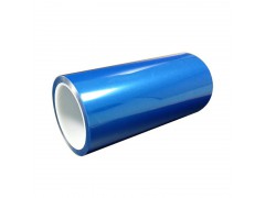 模切冲形优质供应透明磨砂蓝色pet硅胶保护膜