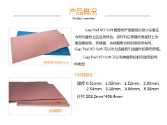 Gap Pad Vo Soft高服贴的空气间隙填充导热材料